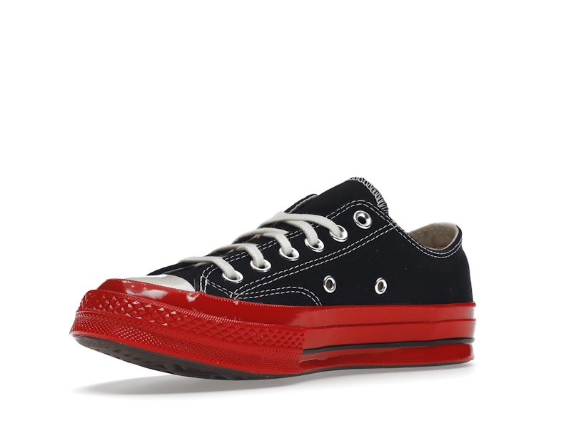 Converse Chuck Taylor All Star 70 Ox Comme des Garcons PLAY Black Red Midsole - image 15