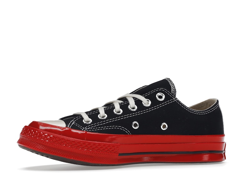 Converse Chuck Taylor All Star 70 Ox Comme des Garcons PLAY Black Red Midsole - image 17
