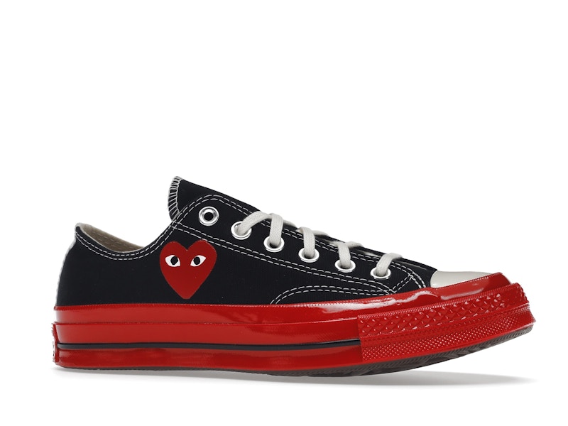 Converse Chuck Taylor All Star 70 Ox Comme des Garcons PLAY Black Red Midsole - image 3