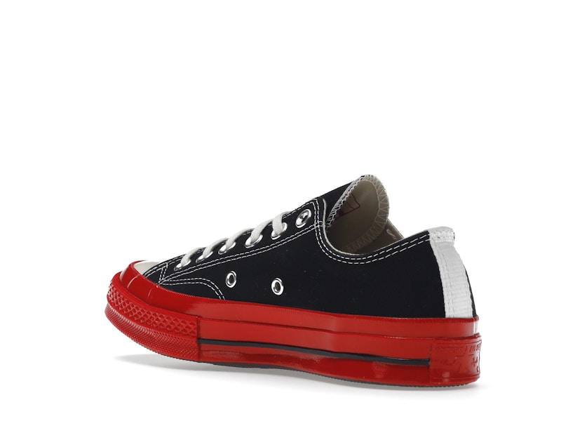 Converse Chuck Taylor All Star 70 Ox Comme des Garcons PLAY Black Red Midsole - image 24