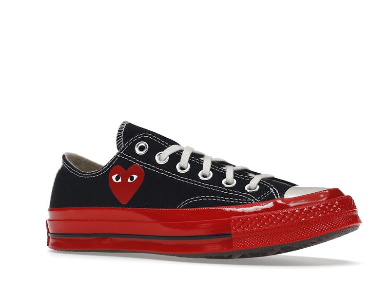 Converse Chuck Taylor All Star 70 Ox Comme des Garcons PLAY Black Red Midsole - image 4