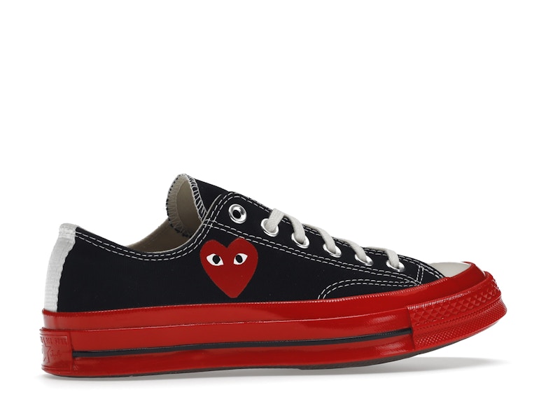 Converse Chuck Taylor All Star 70 Ox Comme des Garcons PLAY Black Red Midsole - image 35
