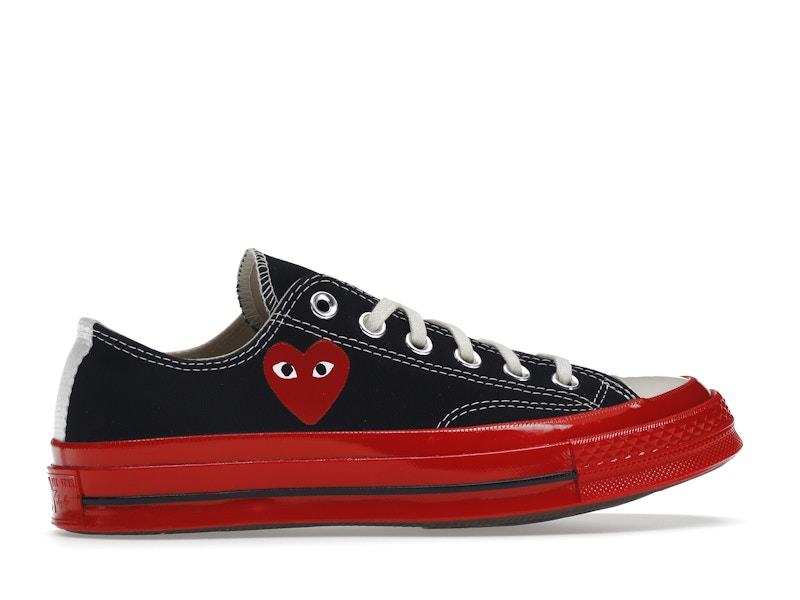 Converse Chuck Taylor All Star 70 Ox Comme des Garcons PLAY Black Red Midsole - image 36