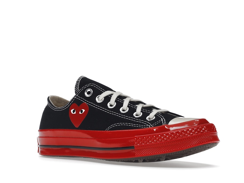 Converse Chuck Taylor All Star 70 Ox Comme des Garcons PLAY Black Red Midsole - image 5