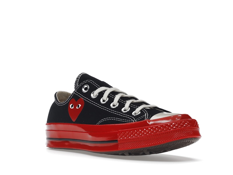 Converse Chuck Taylor All Star 70 Ox Comme des Garcons PLAY Black Red Midsole - image 6