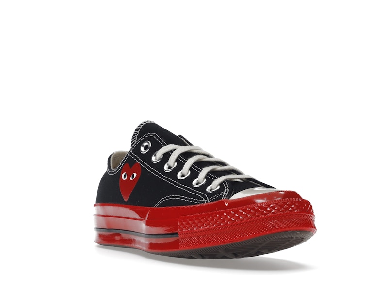 Converse Chuck Taylor All Star 70 Ox Comme des Garcons PLAY Black Red Midsole - image 7