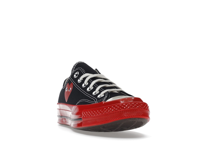 Converse Chuck Taylor All Star 70 Ox Comme des Garcons PLAY Black Red Midsole - image 8
