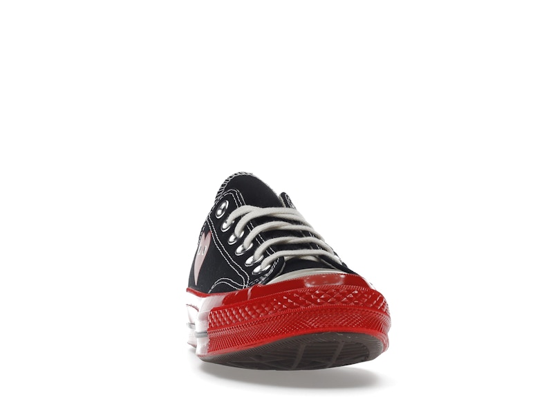 Converse Chuck Taylor All Star 70 Ox Comme des Garcons PLAY Black Red Midsole - image 9