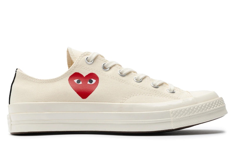 Converse Chuck Taylor All Star 70 Ox Comme des Garcons PLAY Single Heart Milk