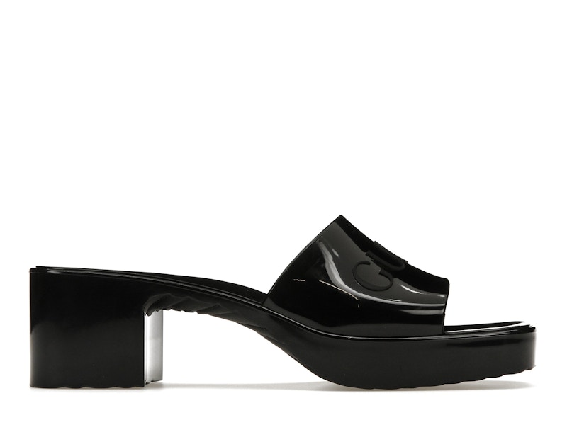 Gucci 60mm Slide Sandal Black Rubber