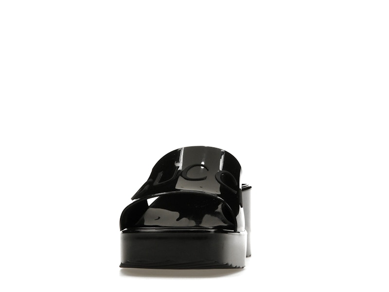 Gucci 60mm Slide Sandal Black Rubber - image 11