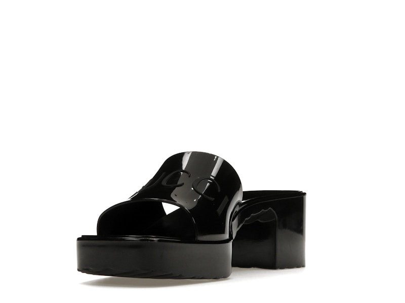 Gucci 60mm Slide Sandal Black Rubber - image 13