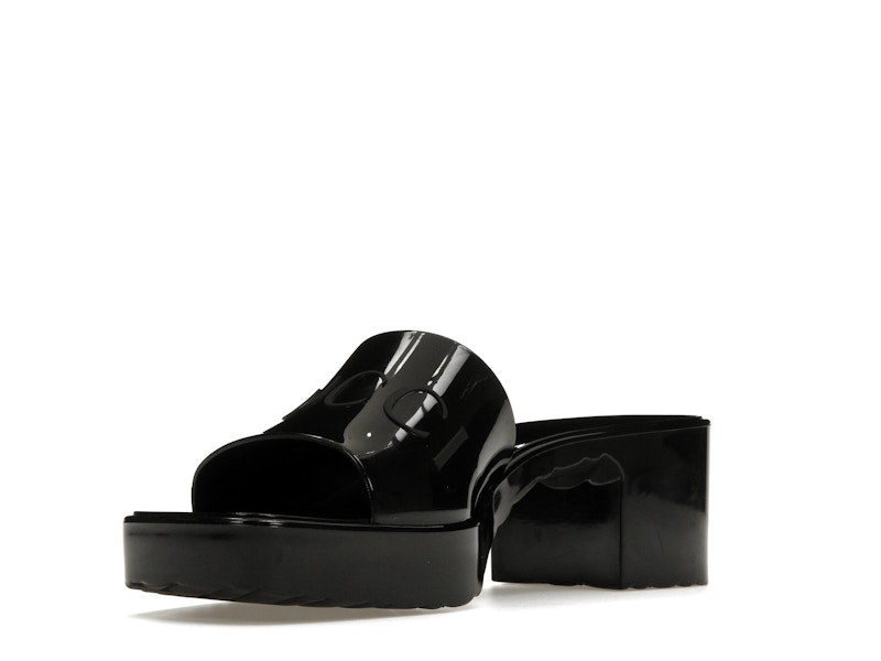 Gucci 60mm Slide Sandal Black Rubber - image 14