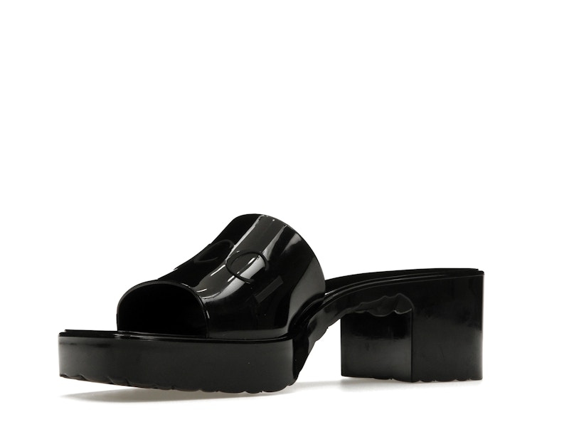 Gucci 60mm Slide Sandal Black Rubber - image 15