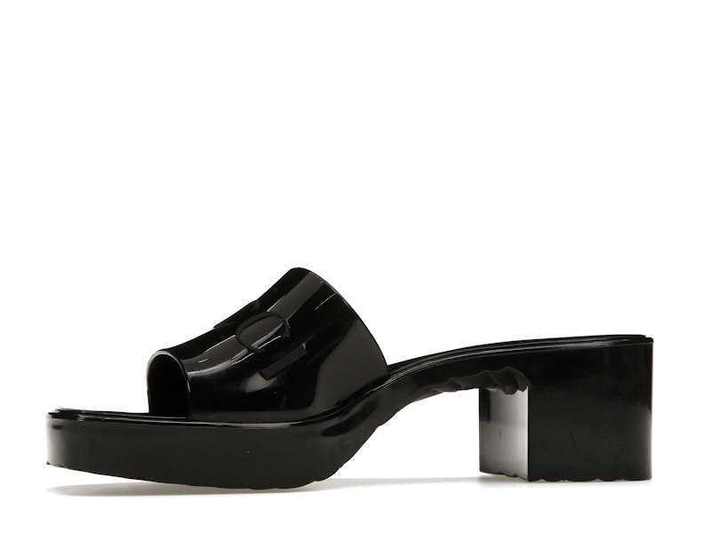 Gucci 60mm Slide Sandal Black Rubber - image 17