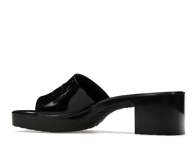 Gucci 60mm Slide Sandal Black Rubber - image 21