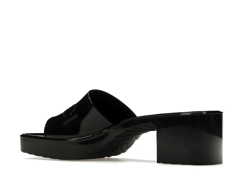 Gucci 60mm Slide Sandal Black Rubber - image 22