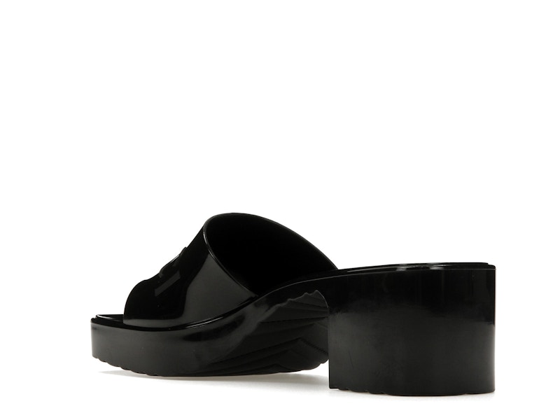Gucci 60mm Slide Sandal Black Rubber - image 24