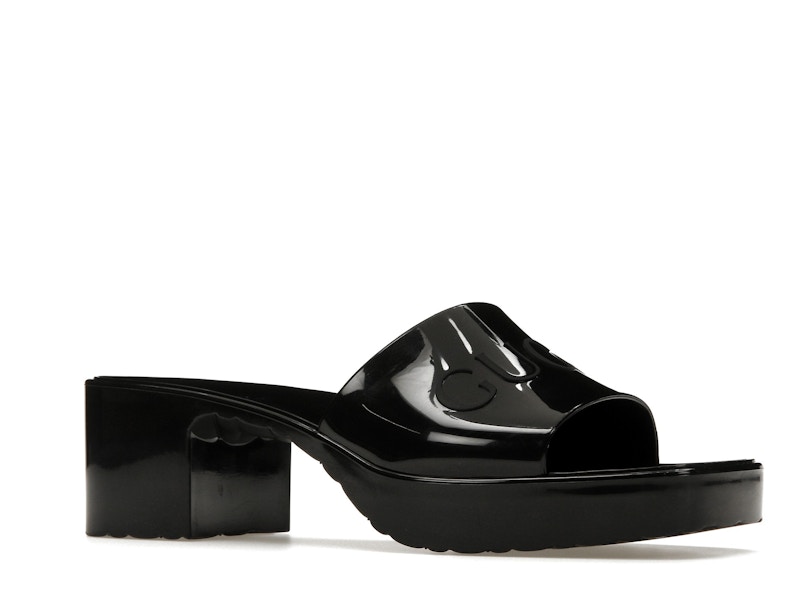 Gucci 60mm Slide Sandal Black Rubber - image 4