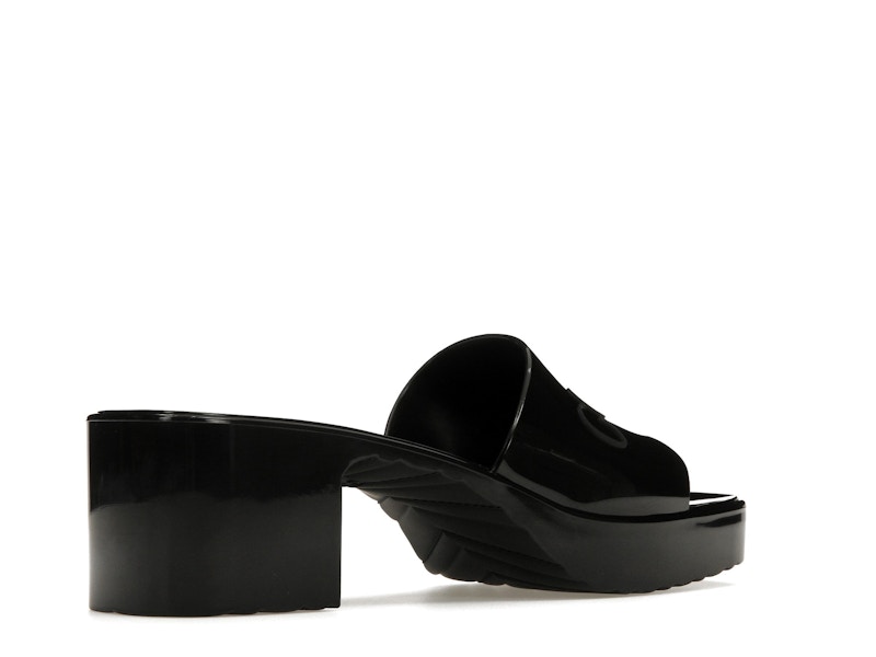 Gucci 60mm Slide Sandal Black Rubber - image 33