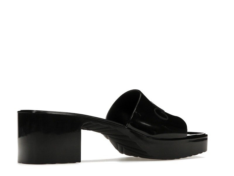 Gucci 60mm Slide Sandal Black Rubber - image 34