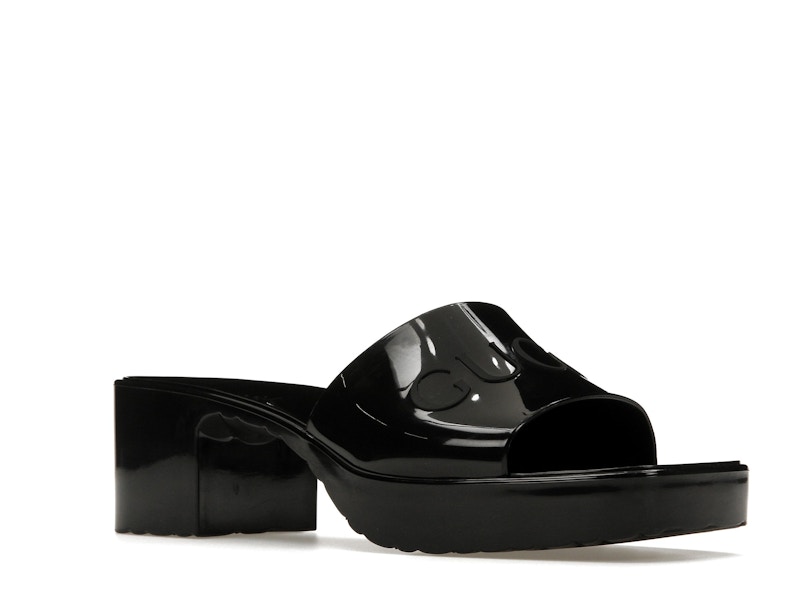 Gucci 60mm Slide Sandal Black Rubber - image 5