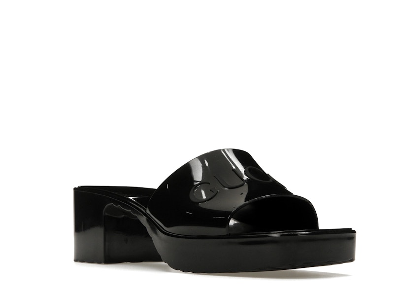 Gucci 60mm Slide Sandal Black Rubber - image 6