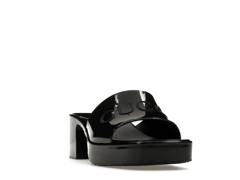 Gucci 60mm Slide Sandal Black Rubber - image 8