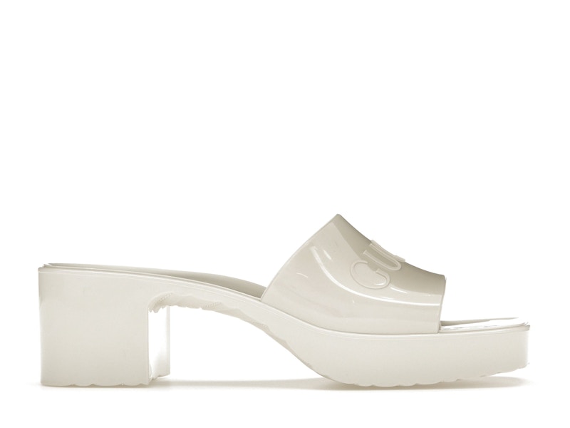 Gucci 60mm Slide Sandal White Rubber