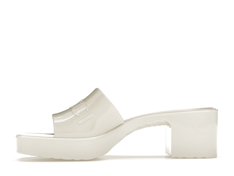Gucci 60mm Slide Sandal White Rubber - image 18
