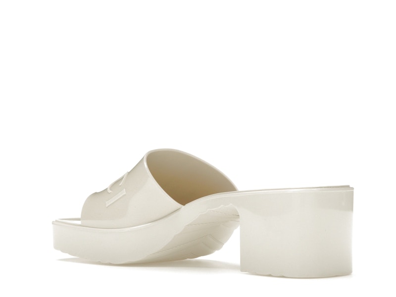 Gucci 60mm Slide Sandal White Rubber - image 23