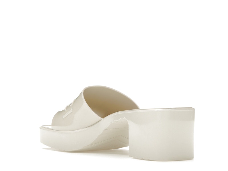 Gucci 60mm Slide Sandal White Rubber - image 24