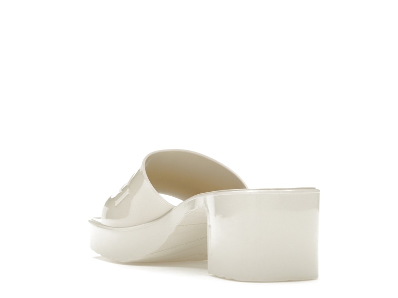 Gucci 60mm Slide Sandal White Rubber - image 25