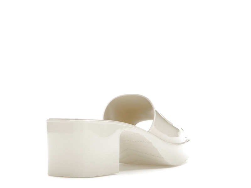 Gucci 60mm Slide Sandal White Rubber - image 31