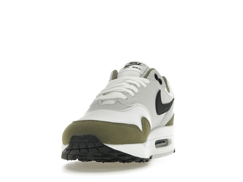 Nike Air Max 1 White Black Medium Olive - image 12