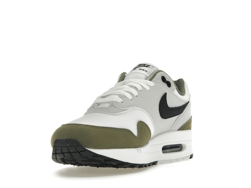 Nike Air Max 1 White Black Medium Olive - image 13
