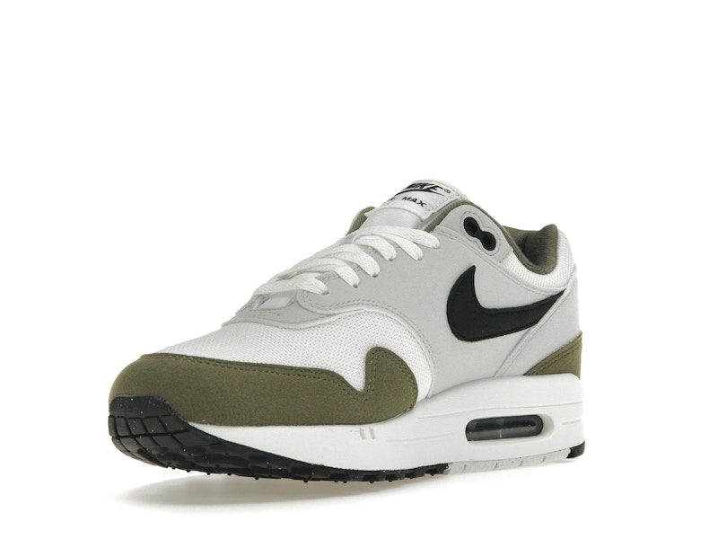 Nike Air Max 1 White Black Medium Olive - image 14