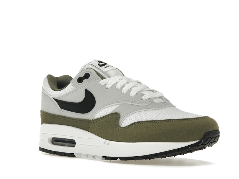 Nike Air Max 1 White Black Medium Olive - image 5