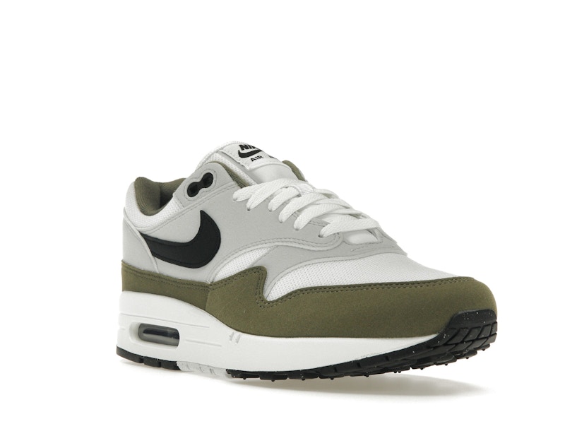 Nike Air Max 1 White Black Medium Olive - image 6