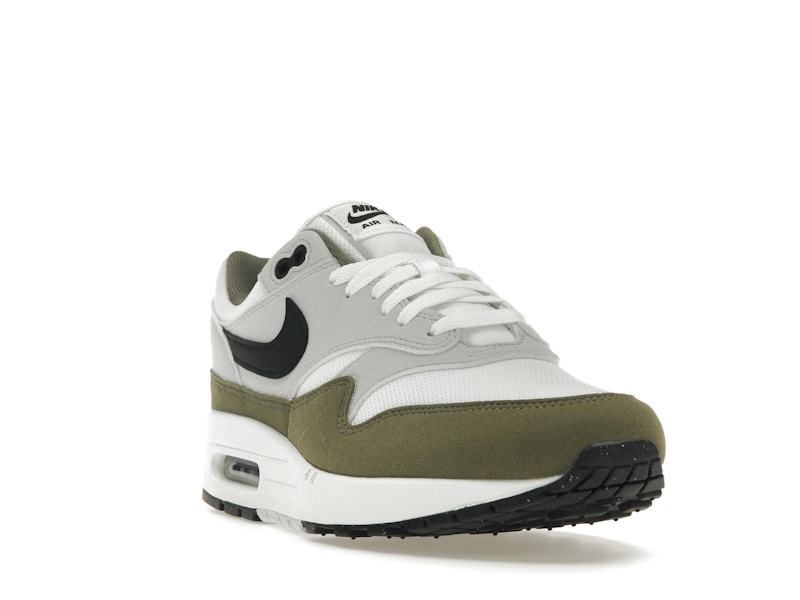 Nike Air Max 1 White Black Medium Olive - image 7