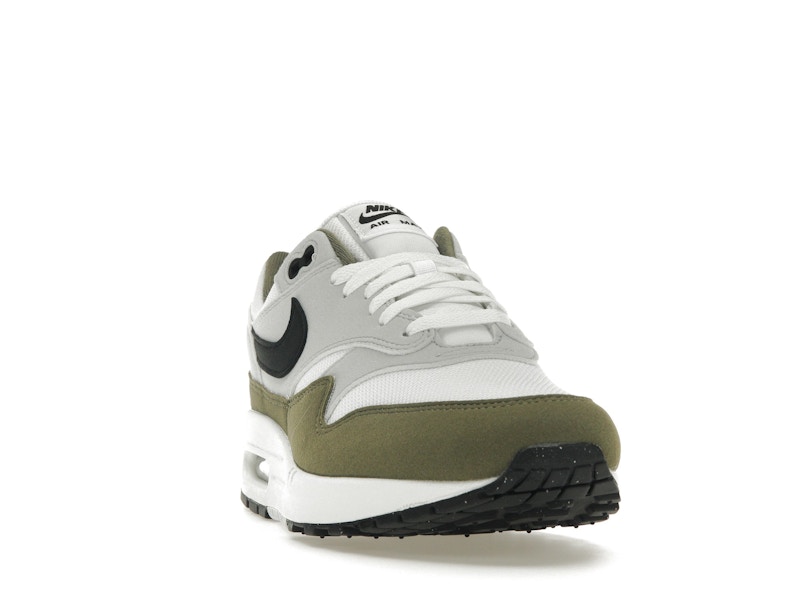 Nike Air Max 1 White Black Medium Olive - image 8