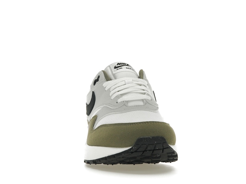 Nike Air Max 1 White Black Medium Olive - image 9