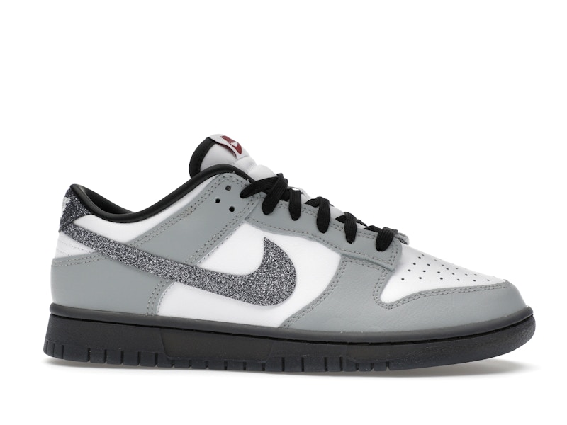 Nike Dunk Low LX Glitter Swoosh White Light Smoke Grey (Women's) - image 2