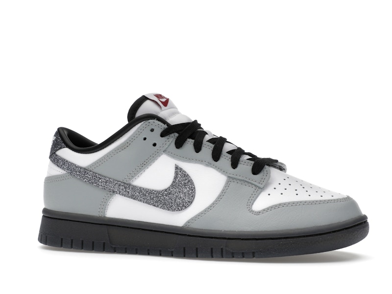 Nike Dunk Low LX Glitter Swoosh White Light Smoke Grey (Women's) - image 3