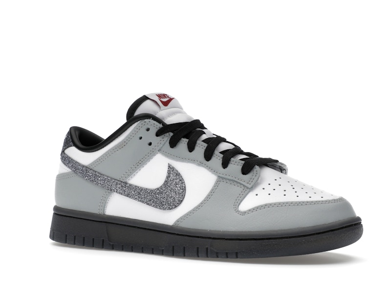 Nike Dunk Low LX Glitter Swoosh White Light Smoke Grey (Women's) - image 4