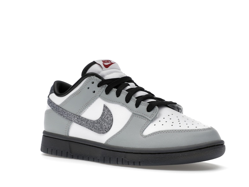Nike Dunk Low LX Glitter Swoosh White Light Smoke Grey (Women's) - image 5