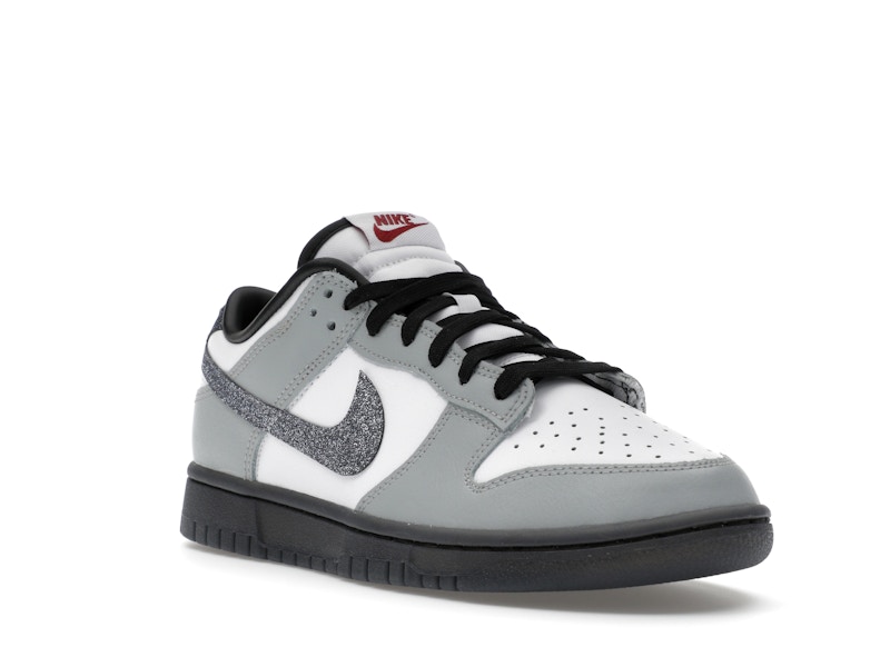 Nike Dunk Low LX Glitter Swoosh White Light Smoke Grey (Women's) - image 6