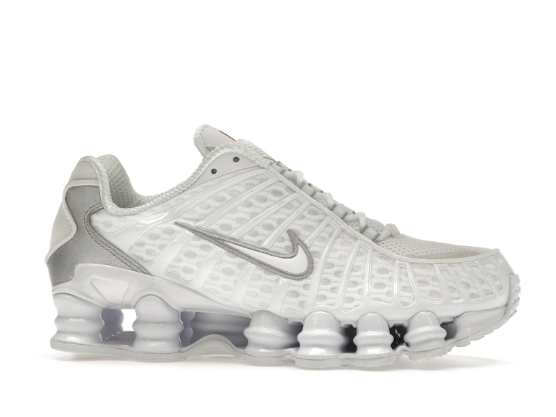 Nike Shox TL White Metallic Silver Max Orange (Women's) - image 2