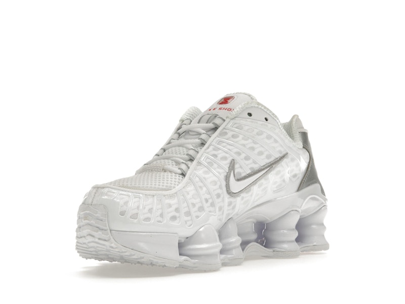 Nike Shox TL White Metallic Silver Max Orange (Women's) - image 14