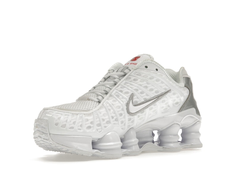 Nike Shox TL White Metallic Silver Max Orange (Women's) - image 15